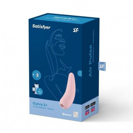 SATISFYER CURVY 2+ ESTIMULADOR ROSADO CON APP Y BLUETOOTH 1UN