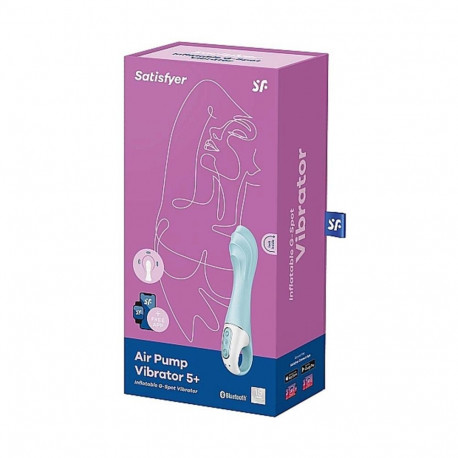 Satisfyer vibratoor Air Pump 5+ täispuhutav G-punkti, sinine