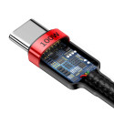 Baseus cable Cafule PD USB-C - USB-C 2,0 m 5A red-black 100W