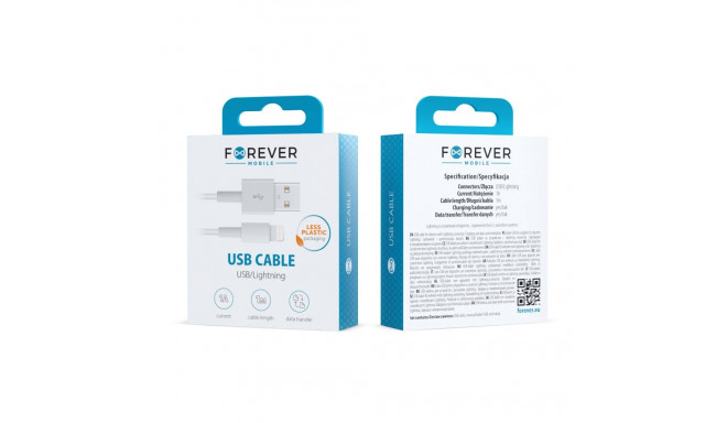 Forever cable USB - Lightning 1,0 m 1A white