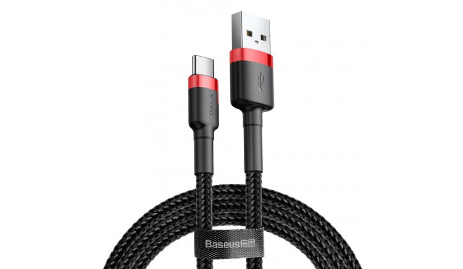 Baseus cable Cafule USB - USB-C 3,0 m 2A red-black