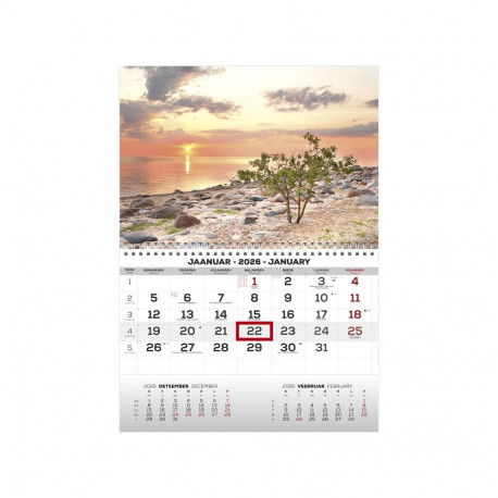 Wall calendar MONO Estonian-English no. 5 2911050005