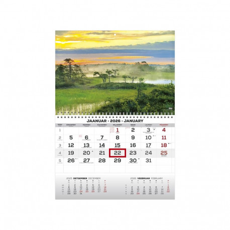 Wall calendar MONO Estonian-English no. 3 2911050003