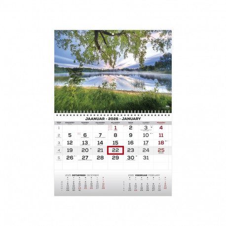 Wall calendar MONO Estonian-English no. 2 2911050002