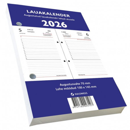 Lauakalender Lauaplokk 145x105mm, augustusvahe 70mm 00310