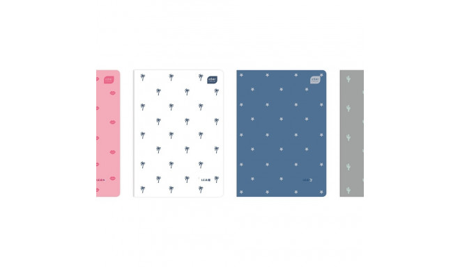 Kaustik A5 80 lehte, ruut, Soft Touch assortii, Interdruk