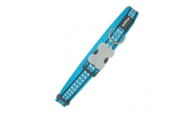 Dog collar Red Dingo Reflective Bones Turquoise (2 x 31-47 cm)