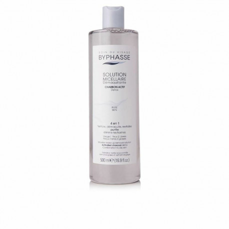 Make Up Remover Micellar Water Byphasse 1000025017 500 ml Active charcoal