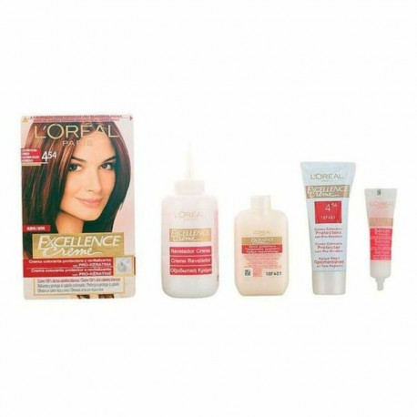 Permanent Dye L'Oreal Make Up Excellence Auburn Copper Chestnut Nº 4,54 Castano Caoba Cobrizo Nº 4,5