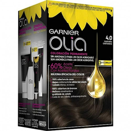 Ammoniaagivaba juuksevärv Garnier Olia Nº 4.0-Castano (1 Ühikut)