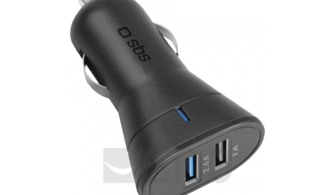 SBS KFZ-Ladegerät 12W 2x USB-A 2,4A schwarz