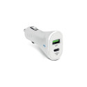 Car Charger USB 2.1A Type-C 20W By SBS White