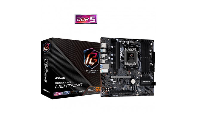 ASRock emaplaat AMD B650 SAM5 Micro-ATX DDR5x4 1xPCI-Express 3.0 16x 1xPCI-Exp