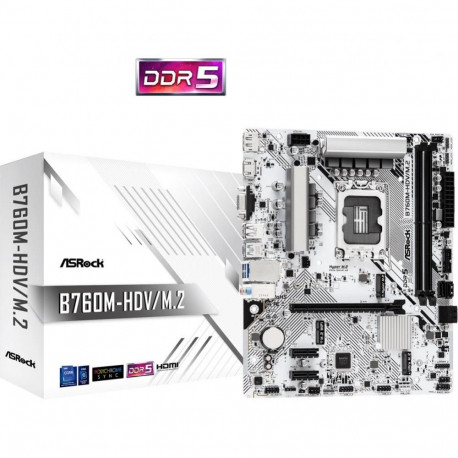 Asrock Mainboard||Intel B760 Express|LGA1700|Micro-ATX|Memory DDR5|Memory slots 2|2xPCI-Express 3.0 