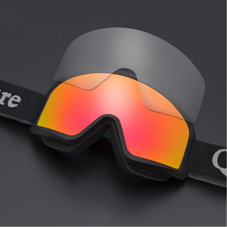 Qunature Qunature White Ski Goggles for Adults - Black