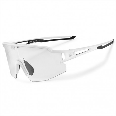 Rockbros Rockbros Cycling Glasses Photochromic with UV Protection and Corrective Insert - White