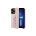 Karl Lagerfeld Karl Lagerfeld 3D Rubber Glitter Logo case for iPhone 15 Pro Max - pink
