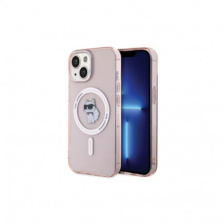 Karl Lagerfeld Karl Lagerfeld IML Choupette MagSafe case for iPhone 15 - pink