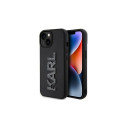 Karl Lagerfeld Karl Lagerfeld 3D Rubber Glitter Logo case for iPhone 15 - black
