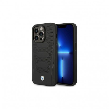 BMW Case BMW BMHCP14X22RPSK iPhone 14 Pro Max 6.7" black/black Leather Seats Pattern