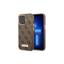 Guess Guess GUHMP14LU4GPRW iPhone 14 Pro 6.1 "brown / brown hard case 4G Logo Plate MagSafe