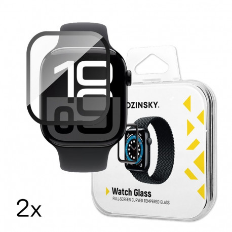 Wozinsky Wozinsky Full Glue Tempered Glass with Black Frame for Apple Watch 42mm (2 pcs.)