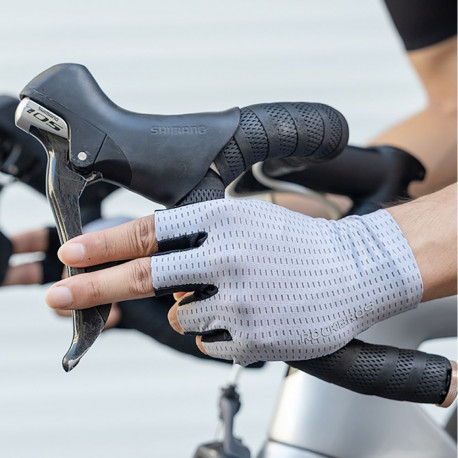 Rockbros Rockbros Breathable Short Finger Cycling Gloves, Size: XXL - Gray