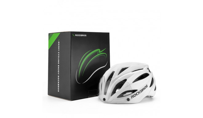 Rockbros Rockbros Bike Helmet with Visor, Detachable UV Protective Goggles, Unisex - Black