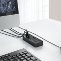 Orico Orico CT2U3-7AB 7x USB-A 3.0 Hub with Switches - Black