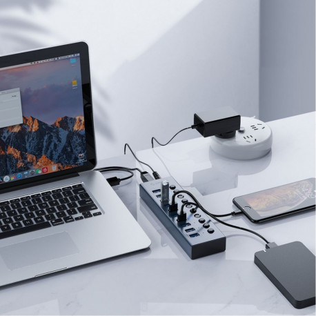 Orico Orico BT2U3-13AB Hub 13x USB-A 3.0 with switches - gray