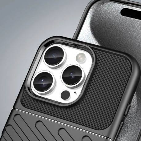 Hurtel Thunder Case for iPhone 16e Silicone Armored Cover - Black