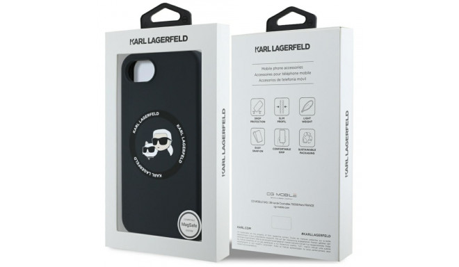 Karl Lagerfeld Karl Lagerfeld Liquid Silicone Karl & Choupette Heads Case with MagSafe for iPhone 16