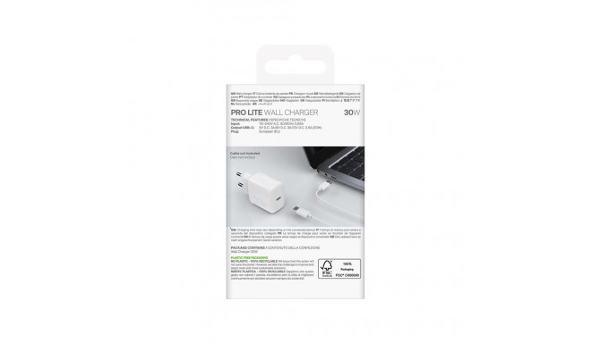 Puro Puro PROLITE 30W USB-C Wall Charger - White