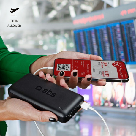 SBS Powerbank SBS TTBB20000PD20K 20000 mAh 20W PD USB-C, USB-A, Micro-USB - black