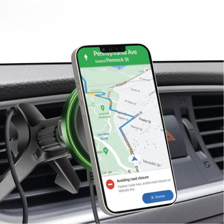 SBS Smartphone holder with wireless charger SBS TESUPMAGWIR15W for air vent, compatible with MagSafe