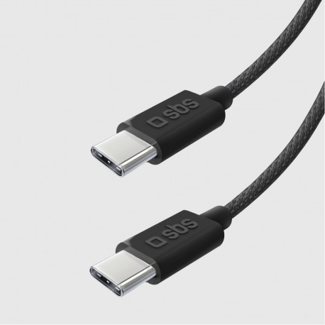 SBS SBS TECABLETISSUETCK USB-C - USB-C 1.5m 60W braided cable - black