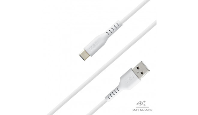SBS SBS TECABLEMICROC15W USB-A - USB-C Cable 1.5m - White