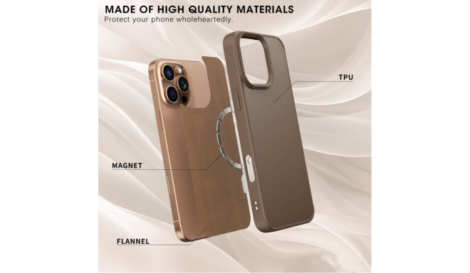 Wozinsky Wozinsky Carbon Fiber Case with MagSafe for Samsung Galaxy S25 Ultra - Brown