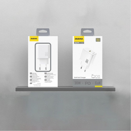 Dudao Dudao A27P 30W PD GaN USB-C Wall Charger - White