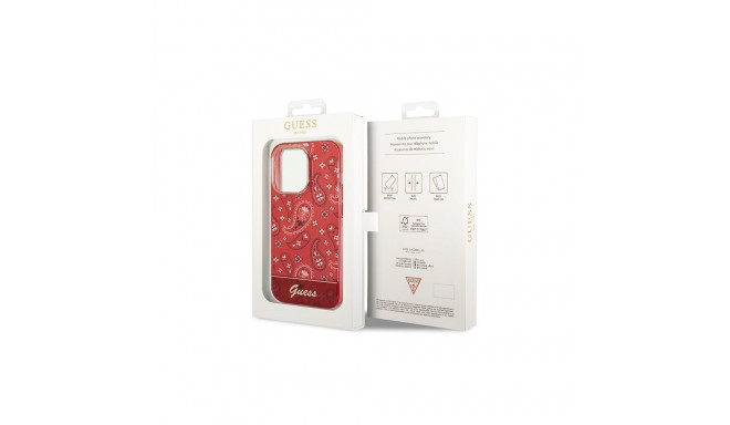 Guess Guess GUHCP14LHGBNHR iPhone 14 Pro 6.1" red/red hardcase Bandana Paisley