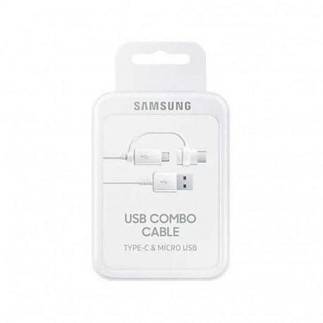 Samsung Samsung Combo EP-DG930DWEGWW Cable USB-A / micro USB - USB-C 1.5m - white