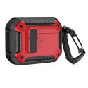 Hurtel Airpods 4 Armor Case with Carabiner - Red