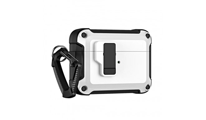 Hurtel Airpods 4 Pro Armor Case with Carabiner - White