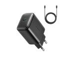 Joyroom Joyroom JR-TCF23 network charger USB-C 25W SFC / PPS / PD - black + USB-C / USB-C cable 1m
