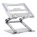 Wozinsky Laptop stand Wozinsky WRS-CPY75DSS aluminum + Free! smartphone stand - silver