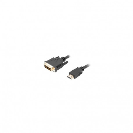 Lanberg HDMI to DVI-D Cable, Single Link with Gold-Plated Connectors | CA-HDDV-10CC-0018-BK | HDMI t