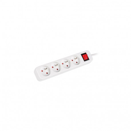 Lanberg Cable Power Strip, 4X French Outlets with Switch, Quality-Grade Copper, 1.5 m | PS1-04E-0150
