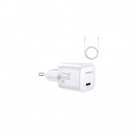 Joyroom Mini USB C Charger 20W PD with USB C Cable - Lightning Joyroom JR-TCF02 White
