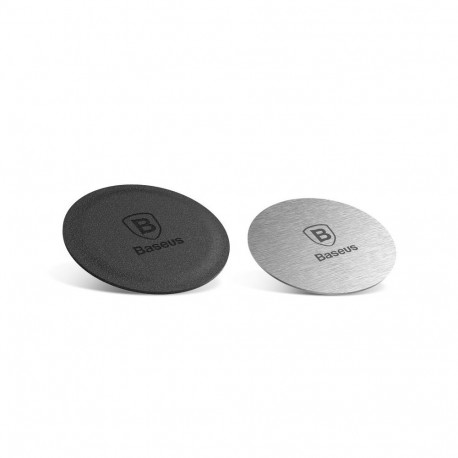 Baseus Baseus Magnet Iron Suit self-adhesive plates for magnetic holders - silver and black (2 pcs.)
