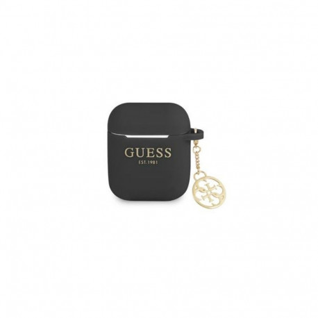 Guess Apple 4G Charms Silicone Case for Airpods 1/2 Black